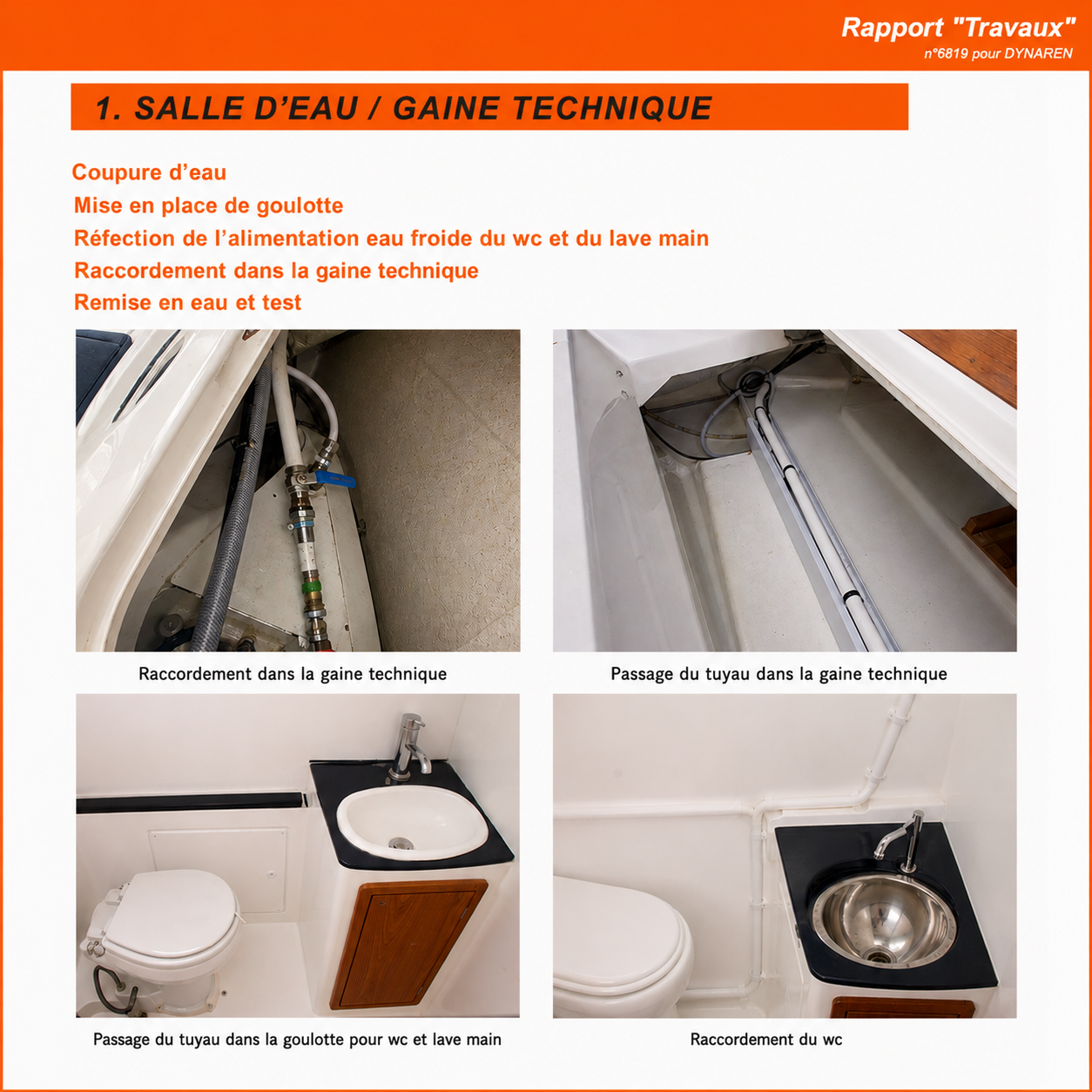 Rapport technique plomberie Water Leak Expert